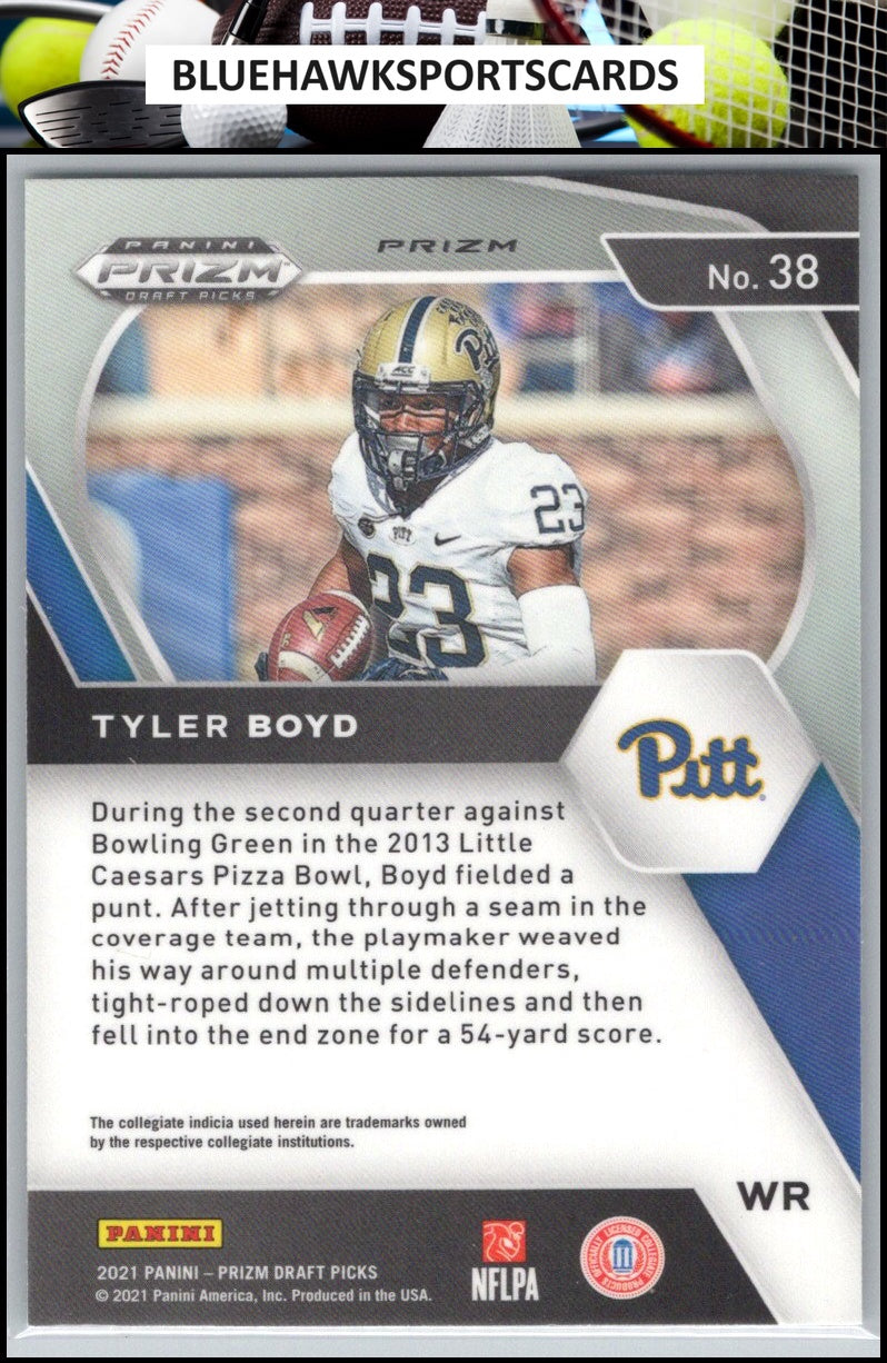 2021 Panini Prizm Draft Picks Collegiate #38 Tyler Boyd Green Wave