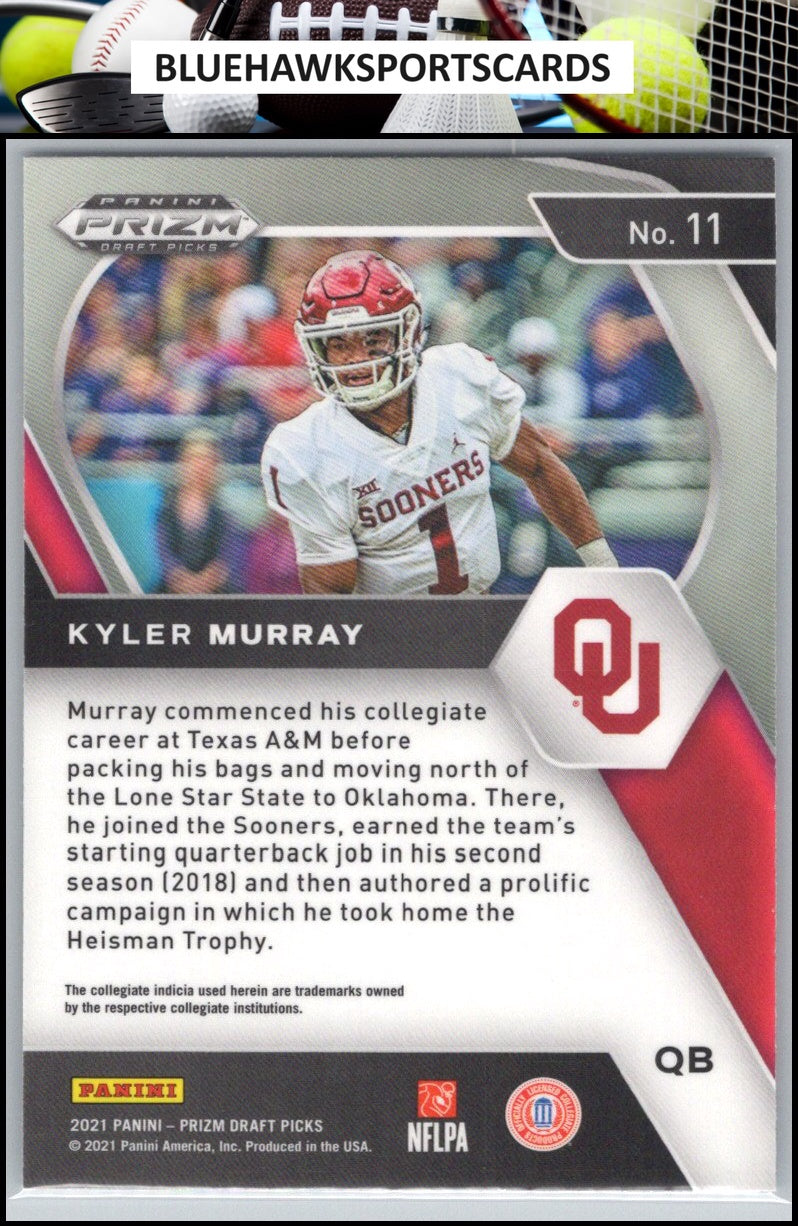 2021 Panini Prizm Draft Picks Collegiate #11 Kyler Murray