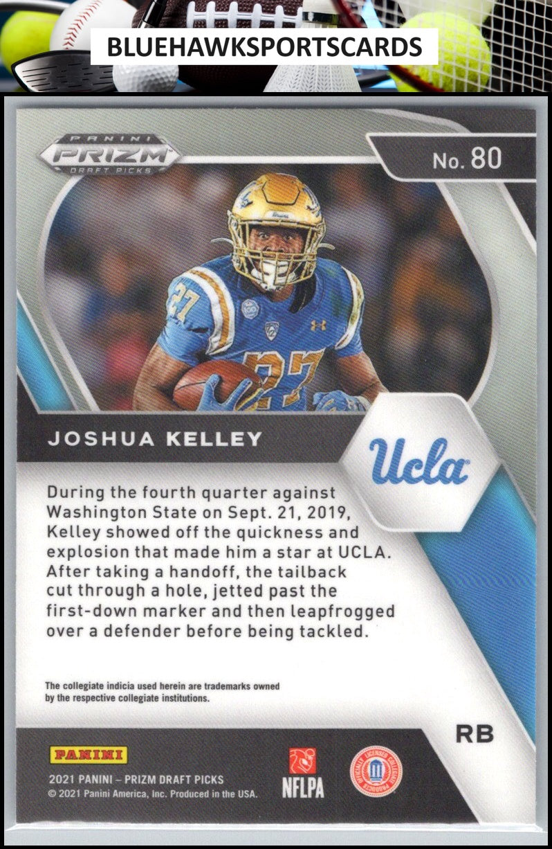 2021 Panini Prizm Draft Picks Collegiate #80 Joshua Kelley