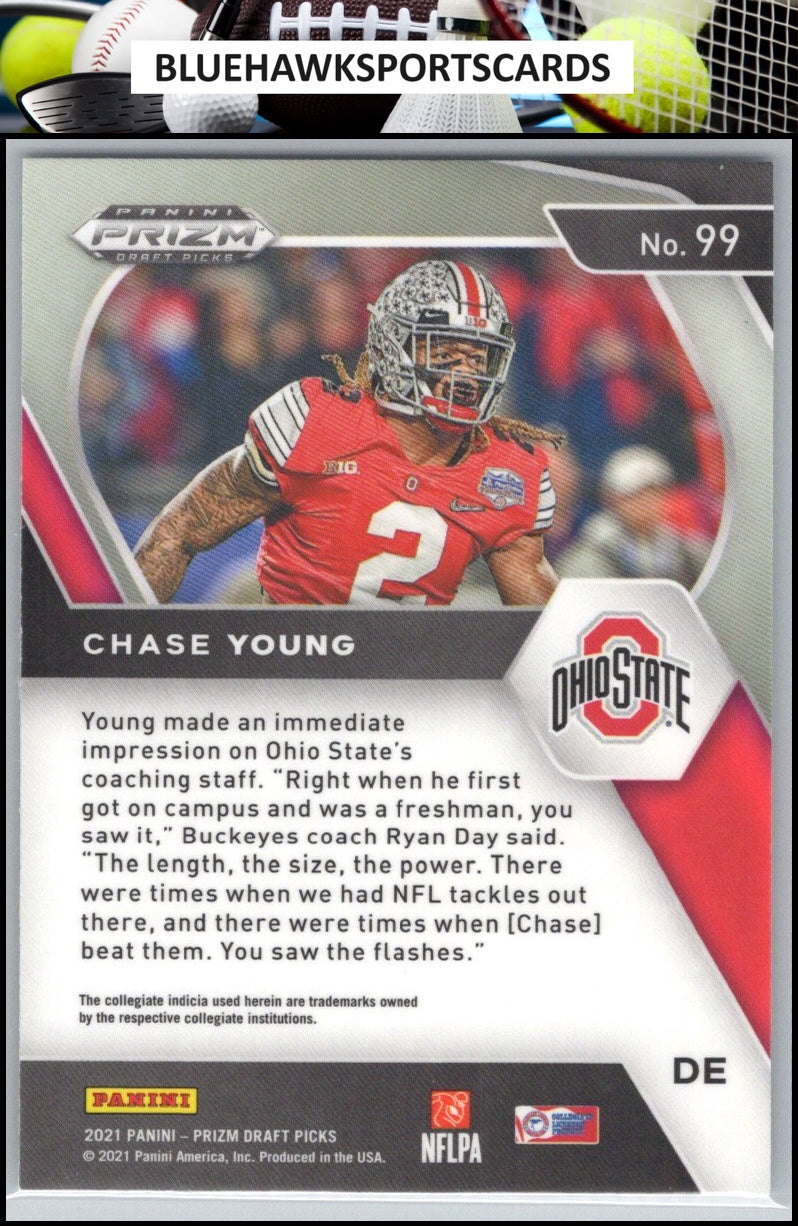 2021 Panini Prizm Draft Picks Collegiate #99 Chase Young