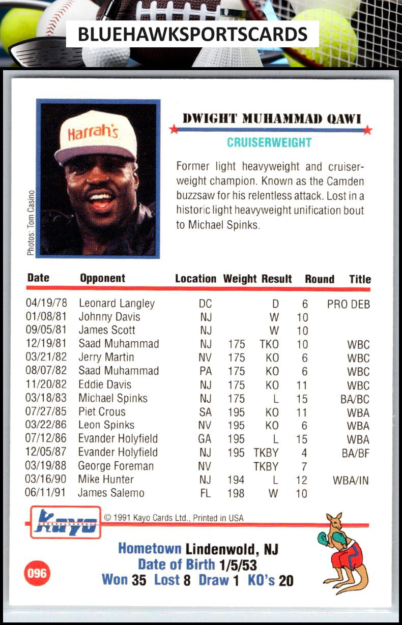 1991 Kayo #096 Dwight Muhammad Qawi
