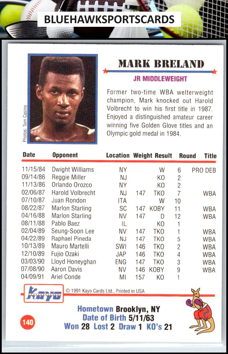 1991 Kayo #140 Mark Breland