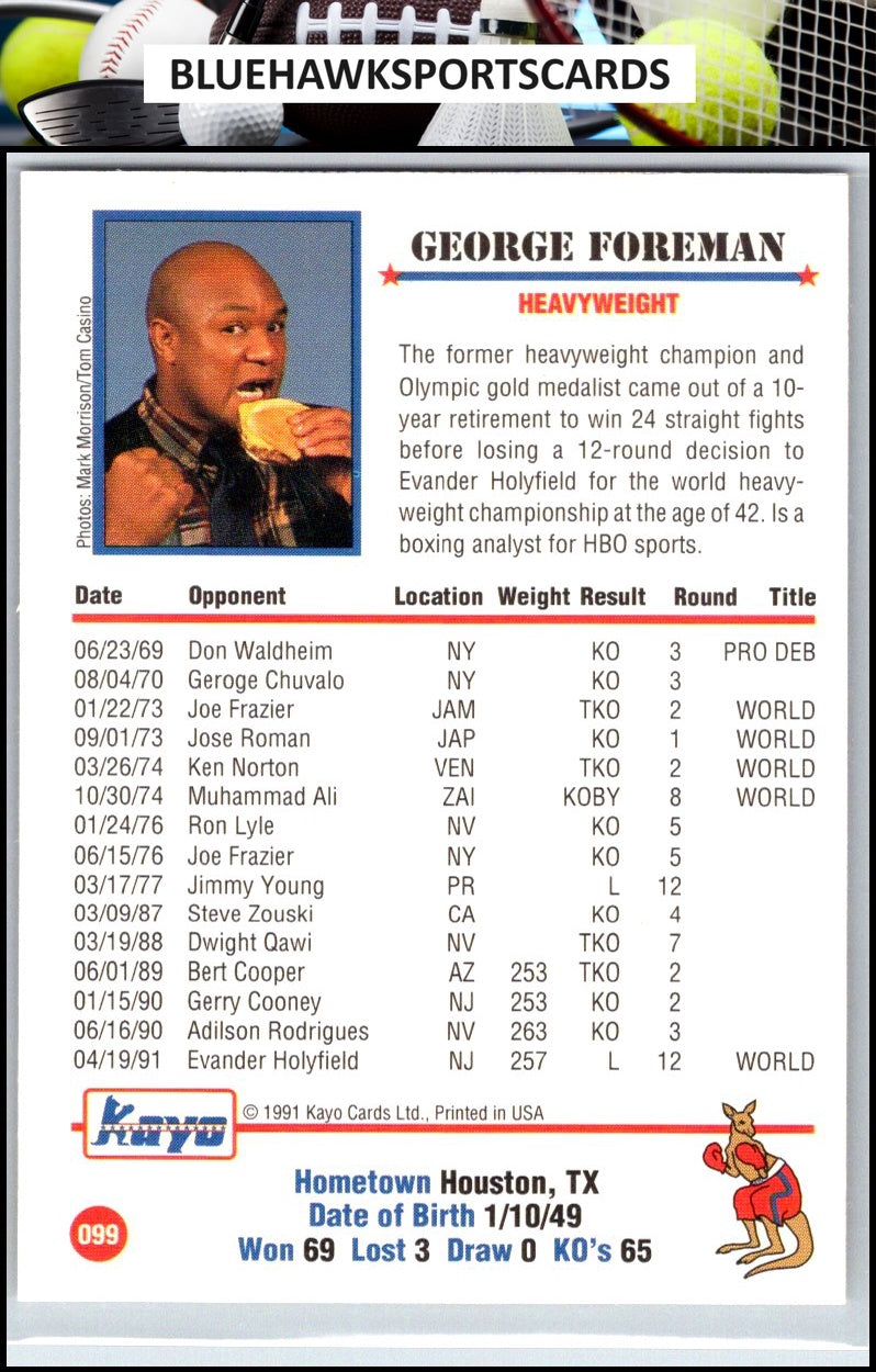 1991 Kayo #099 George Foreman