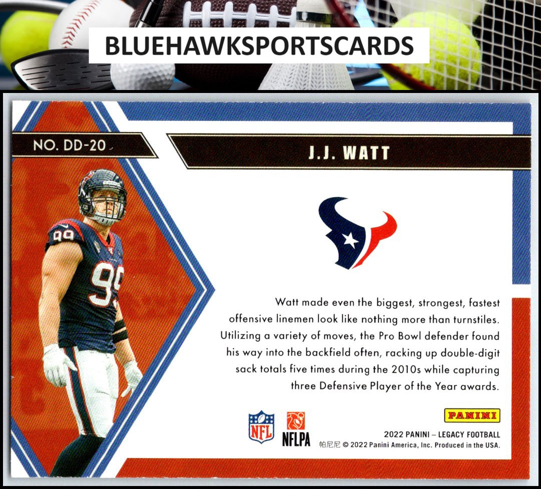 2022 Panini Legacy #DD-20 J.J. Watt Decade of Dominance