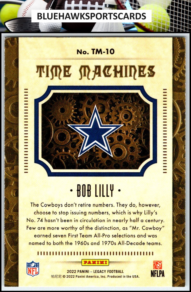 2022 Panini Legacy #TM-10 Bob Lilly Time Machines