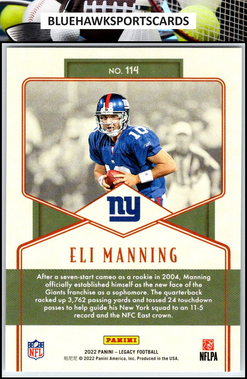 2022 Panini Legacy #114 Eli Manning