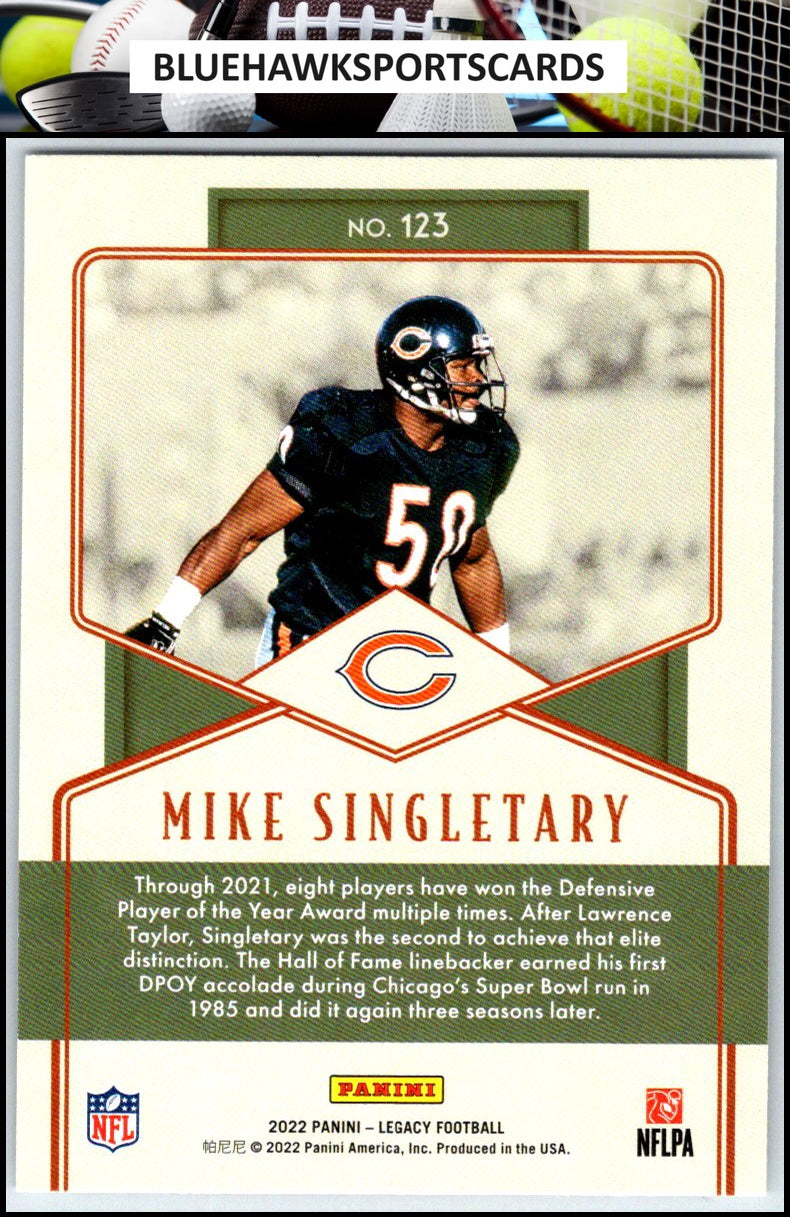 2022 Panini Legacy #123 Mike Singletary