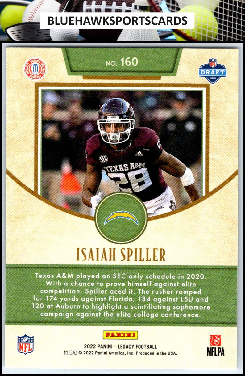 2022 Panini Legacy #160 Isaiah Spiller