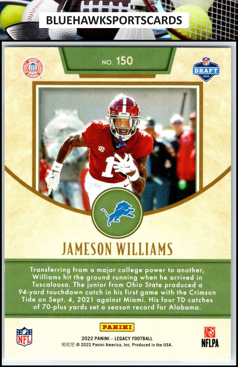 2022 Panini Legacy #150 Jameson Williams