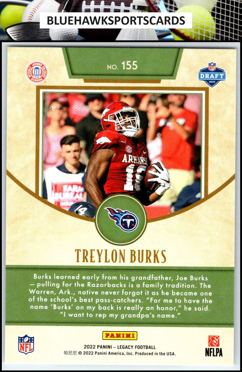 2022 Panini Legacy #155 Treylon Burks