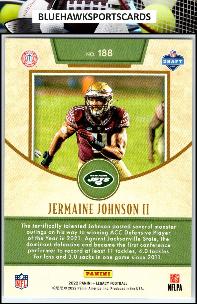 2022 Panini Legacy #188 Jermaine Johnson II