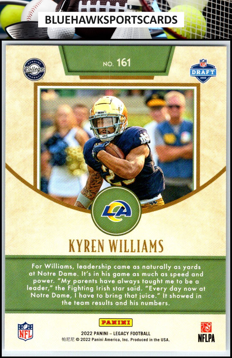 2022 Panini Legacy #161 Kyren Williams