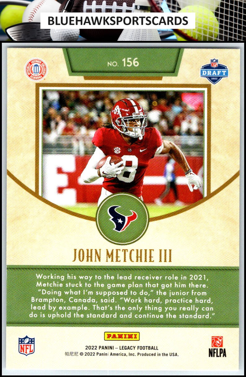 2022 Panini Legacy #156 John Metchie III