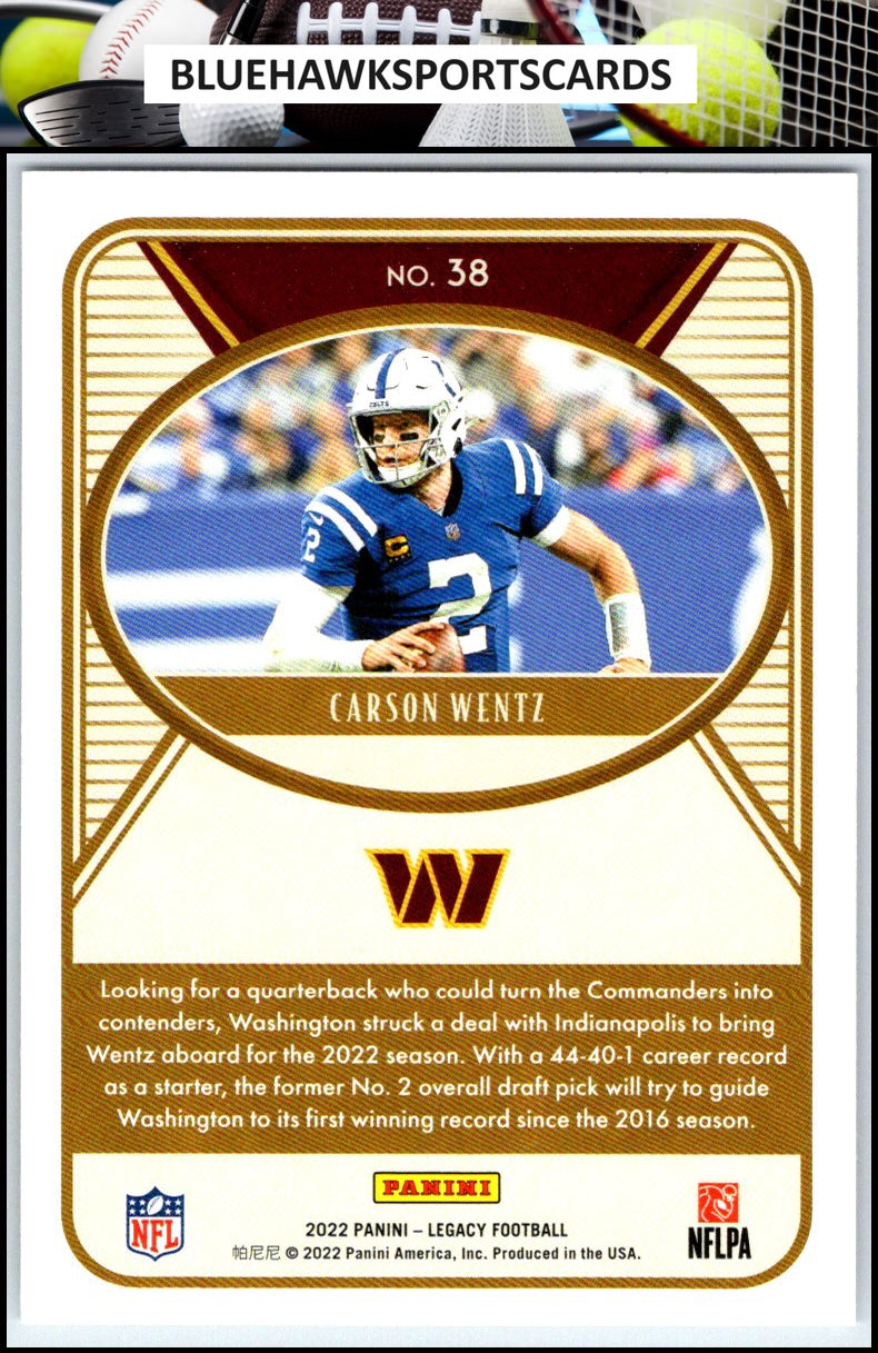2022 Panini Legacy #38 Carson Wentz