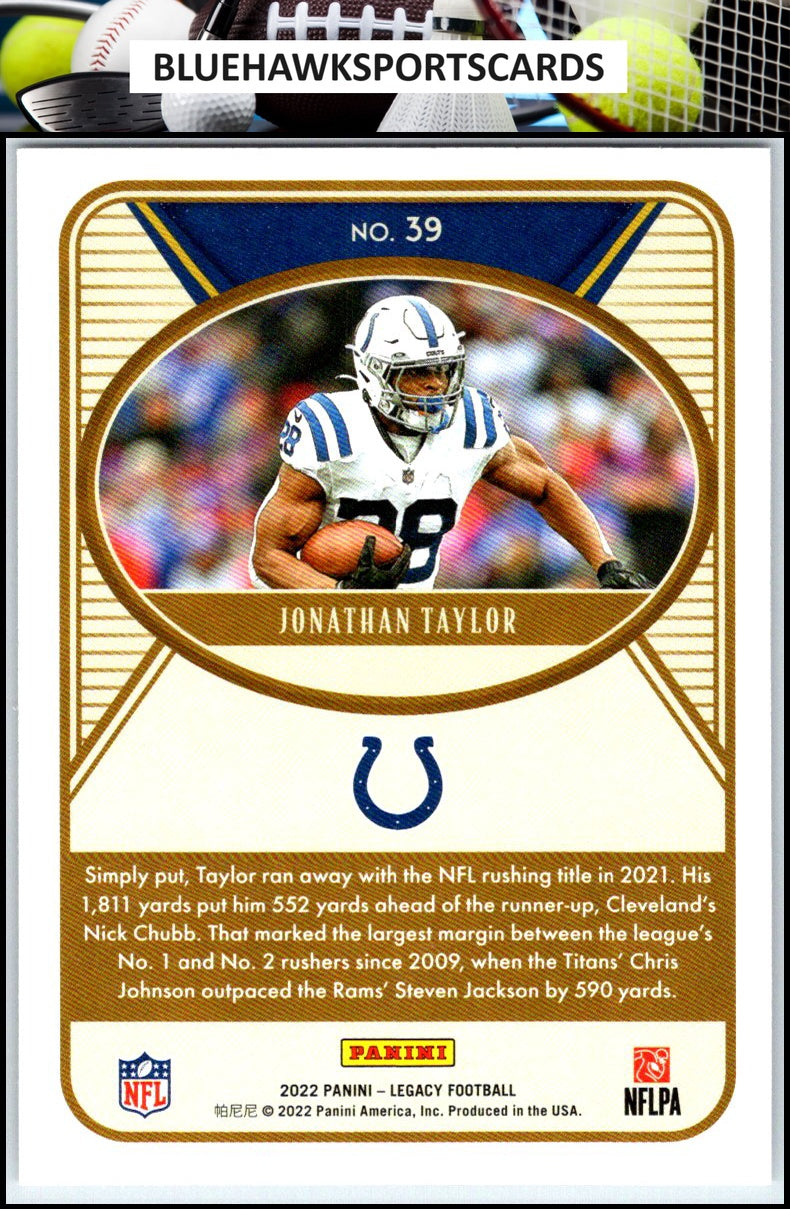 2022 Panini Legacy #39 Jonathan Taylor