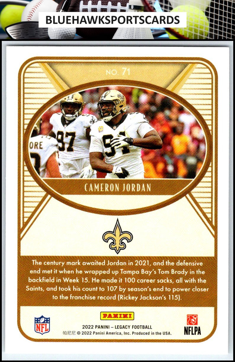 2022 Panini Legacy #71 Cameron Jordan
