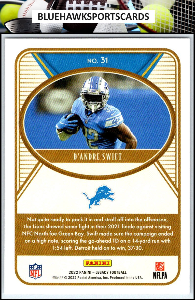 2022 Panini Legacy #31 D'Andre Swift