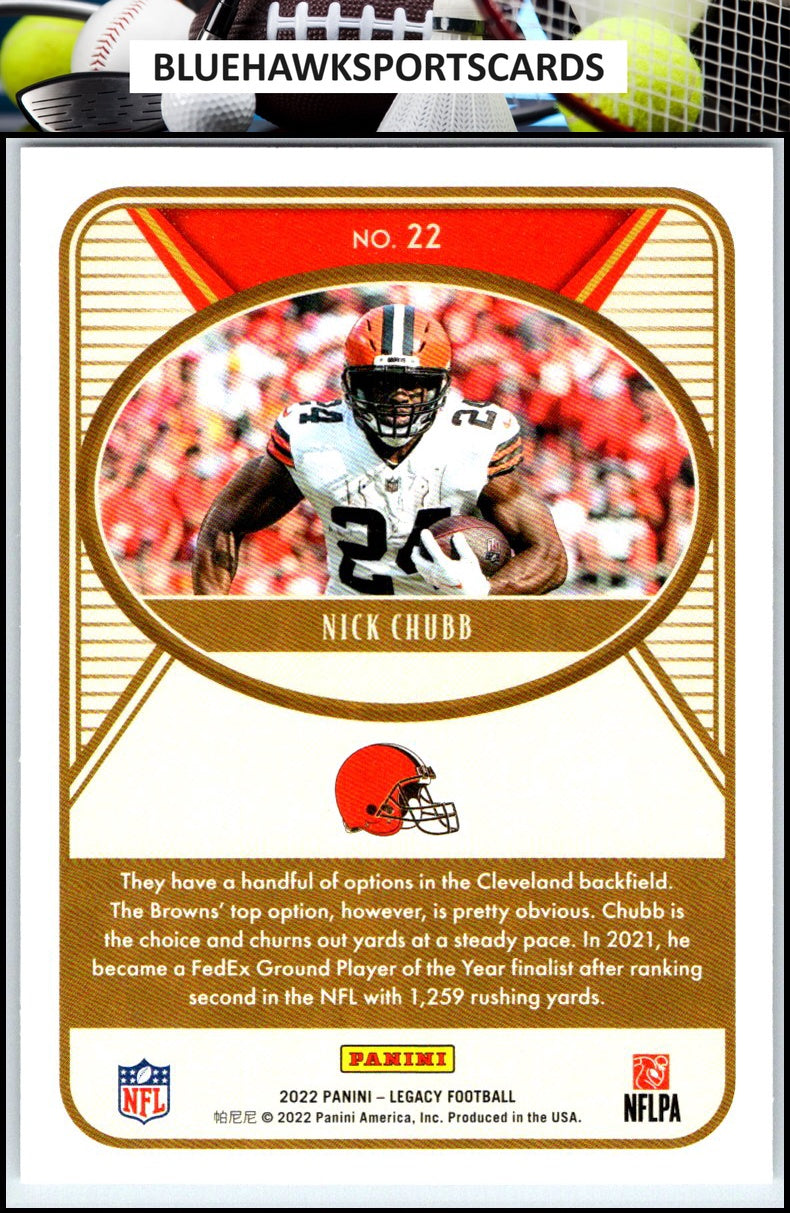 2022 Panini Legacy #22 Nick Chubb