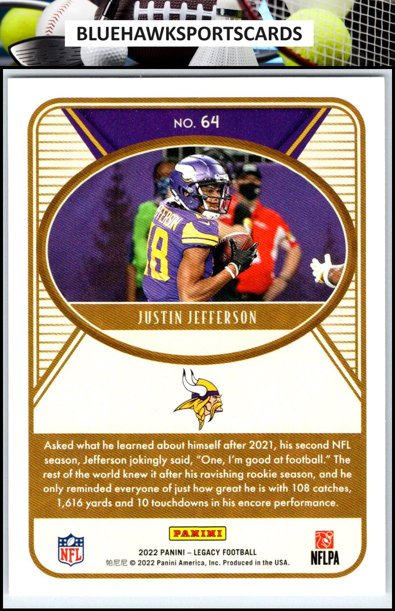 2022 Panini Legacy #64 Justin Jefferson