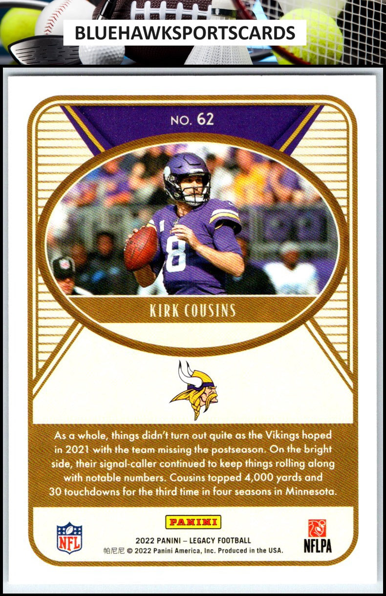 2022 Panini Legacy #62 Kirk Cousins