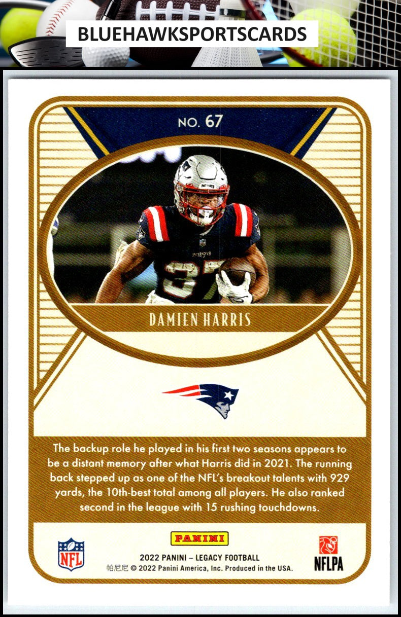 2022 Panini Legacy #67 Damien Harris