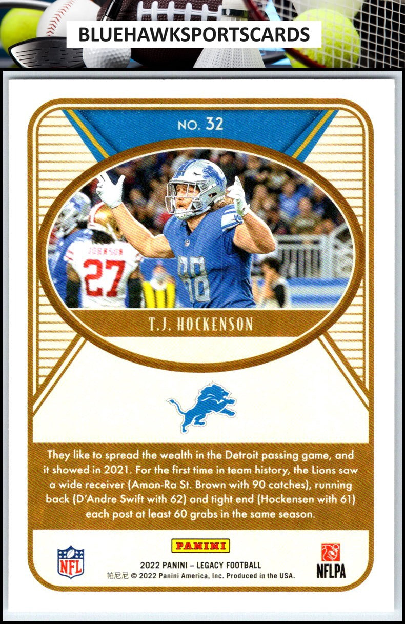 2022 Panini Legacy #32 T.J. Hockenson
