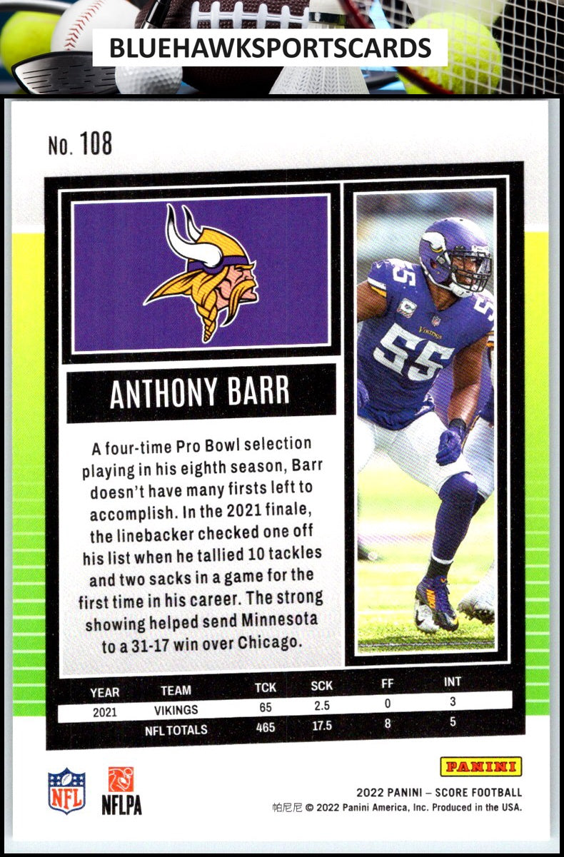 2022 Score #108 Anthony Barr