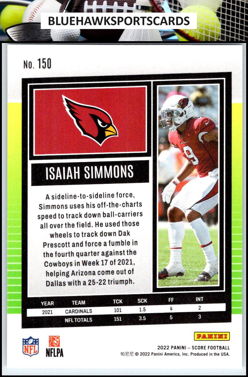 2022 Score #150 Isaiah Simmons