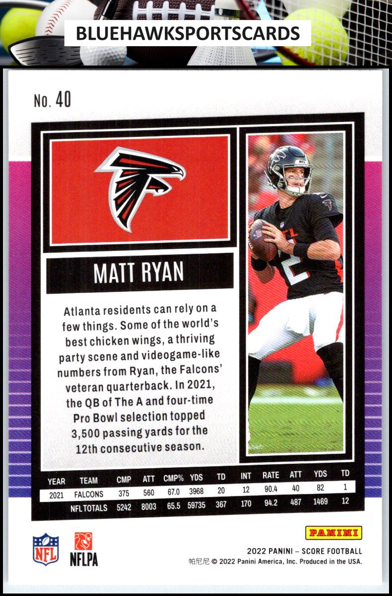 2022 Score #40 Matt Ryan