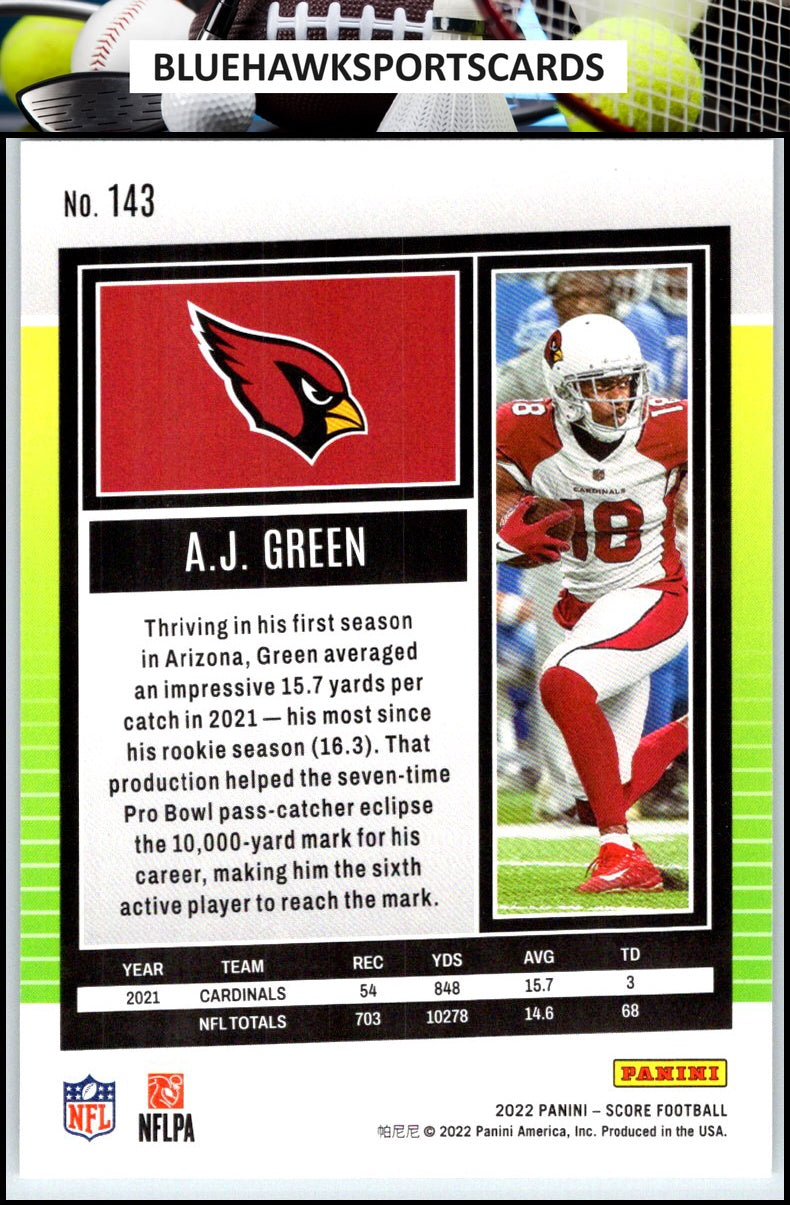 2022 Score #143 A.J. Green