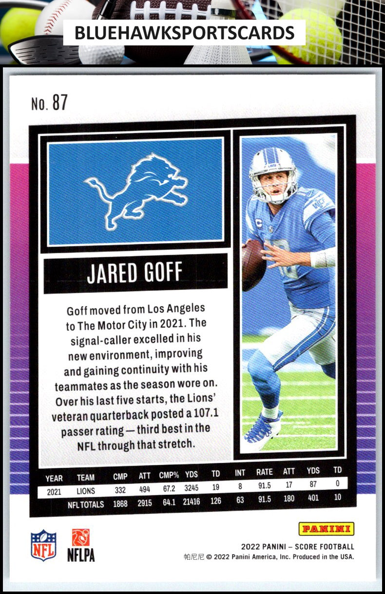 2022 Score #87 Jared Goff