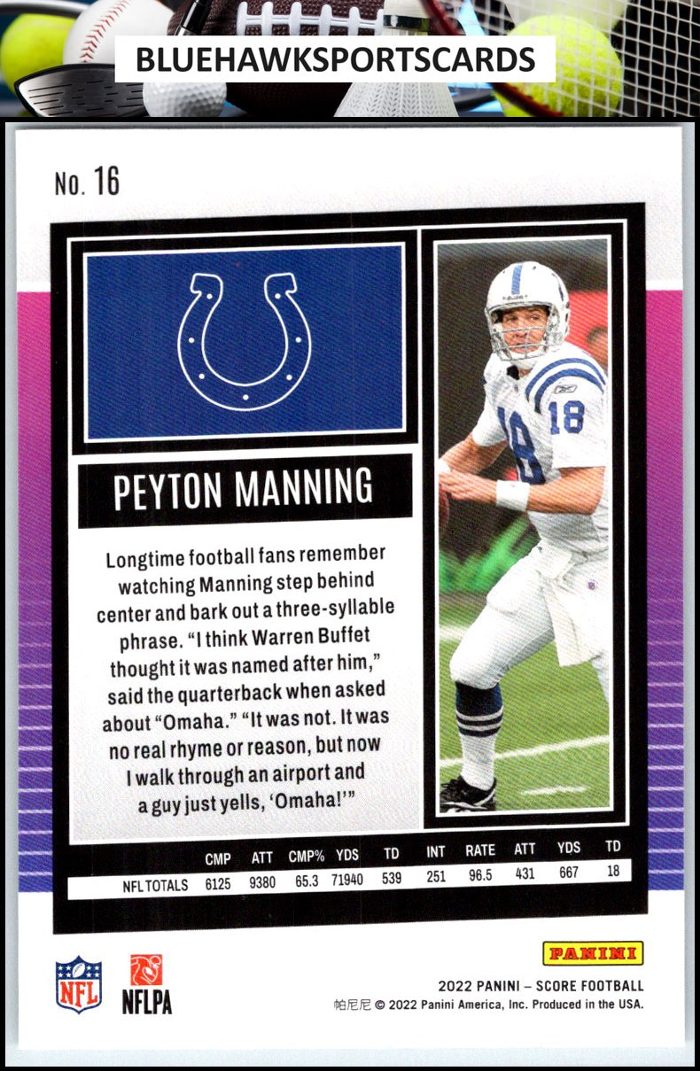 2022 Score #16 Peyton Manning