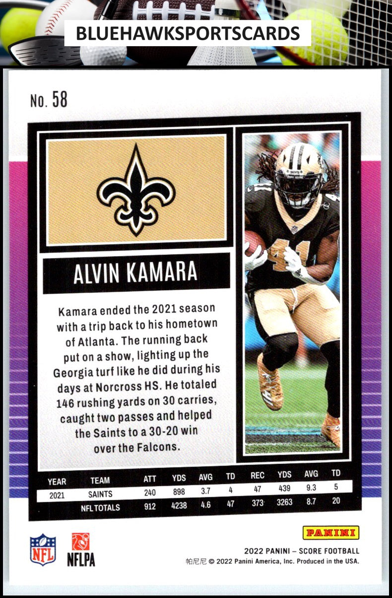 2022 Score #58 Alvin Kamara