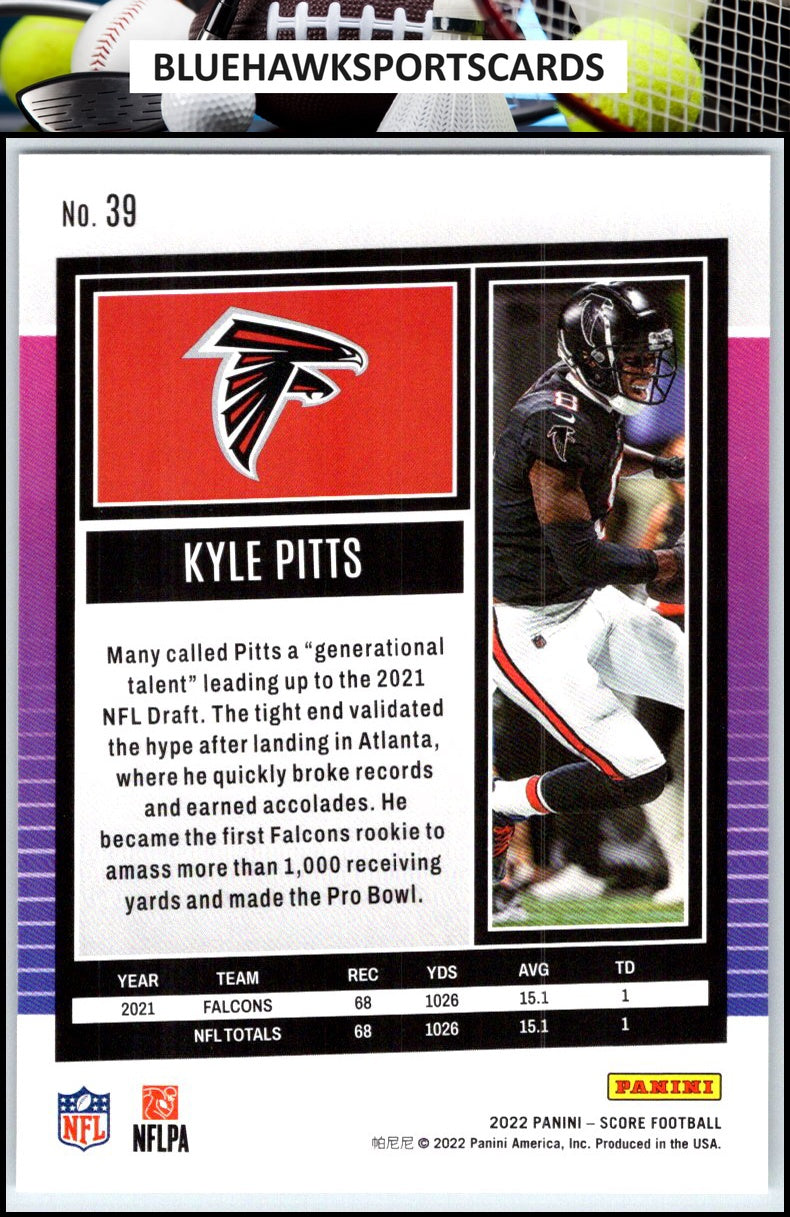 2022 Score #39 Kyle Pitts