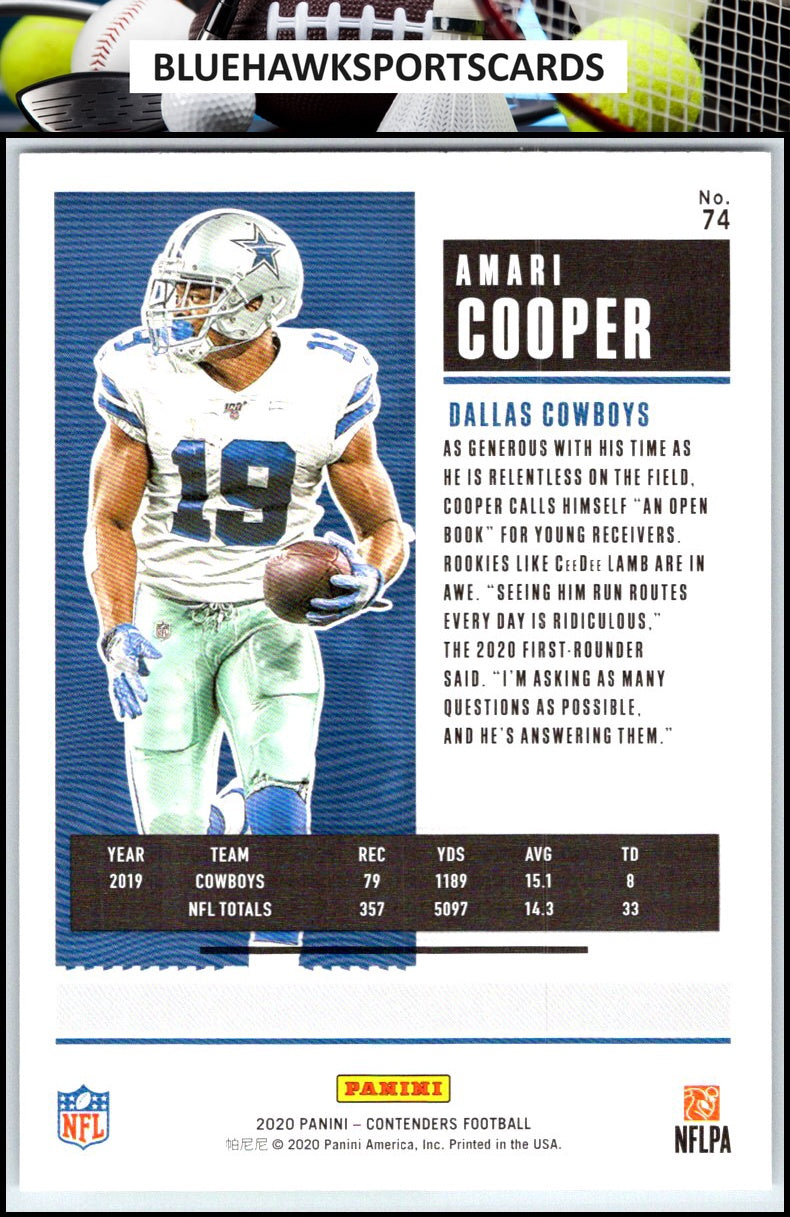 2020 Panini Contenders #74 Amari Cooper