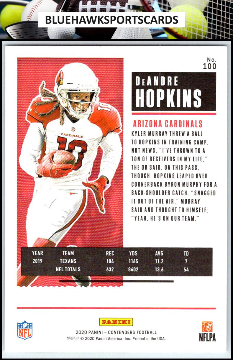 2020 Panini Contenders #100 DeAndre Hopkins