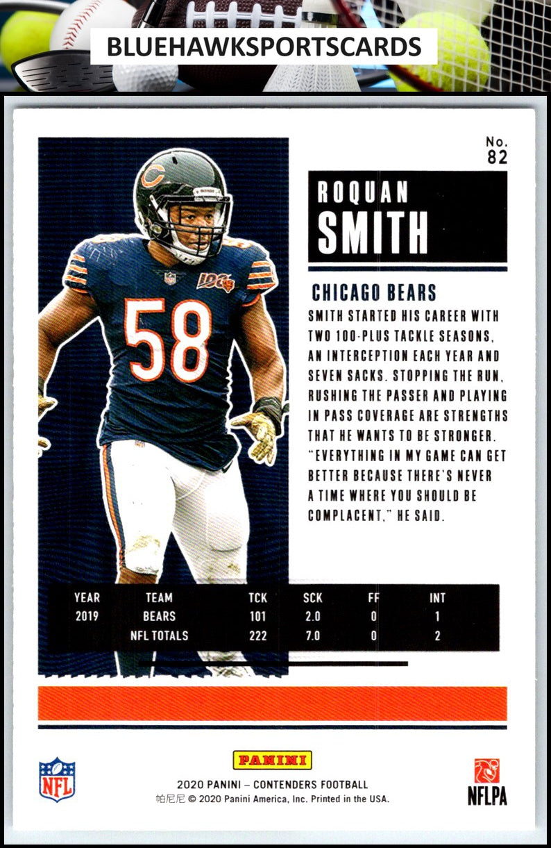 2020 Panini Contenders #82 Roquan Smith