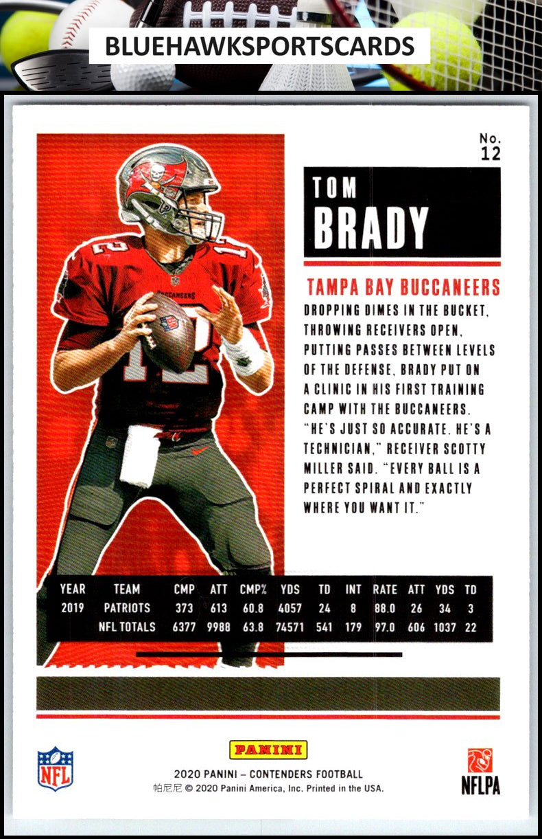 2020 Panini Contenders #12 Tom Brady