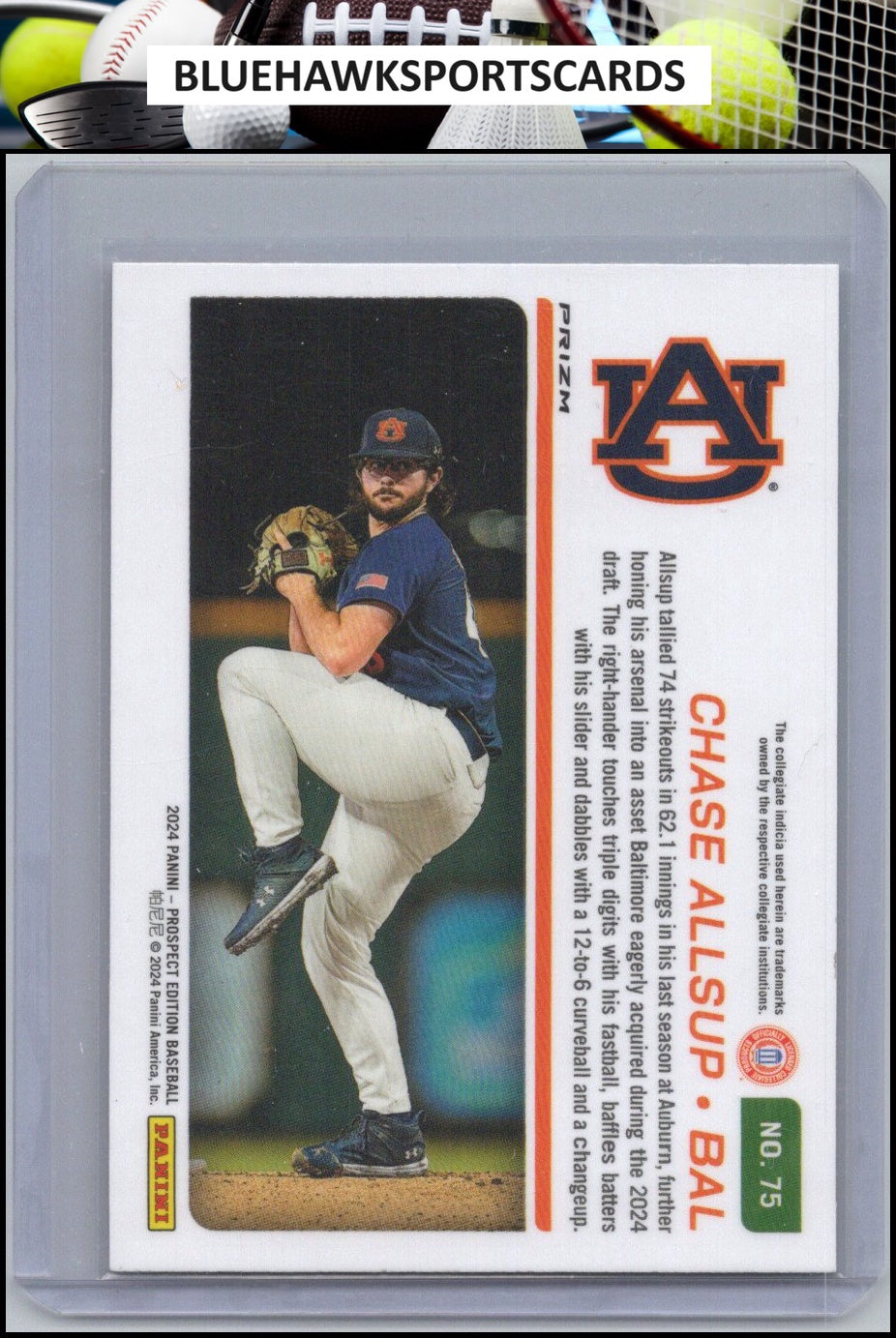 2024 Panini Prospect Edition #75 Chase Allsup Red Ice Holo