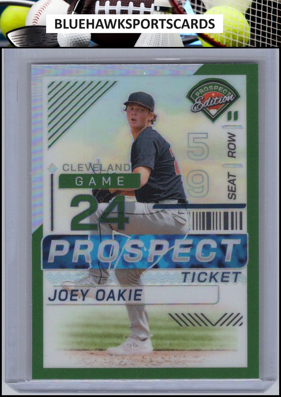 2024 Panini Prospect Edition #178 Joey Oakie Green Holo