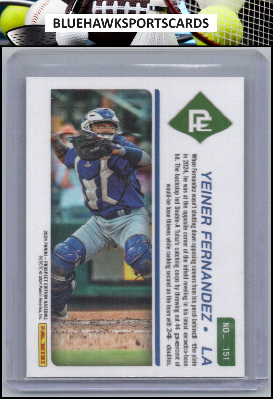2024 Panini Prospect Edition #151 Yeiner Fernandez Silver #/25