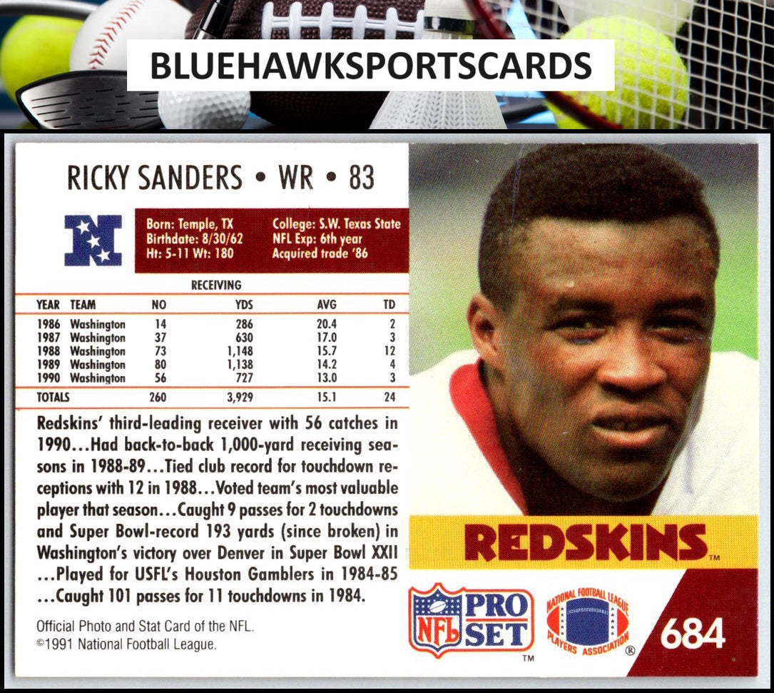 1991 Pro Set #684 Ricky Sanders