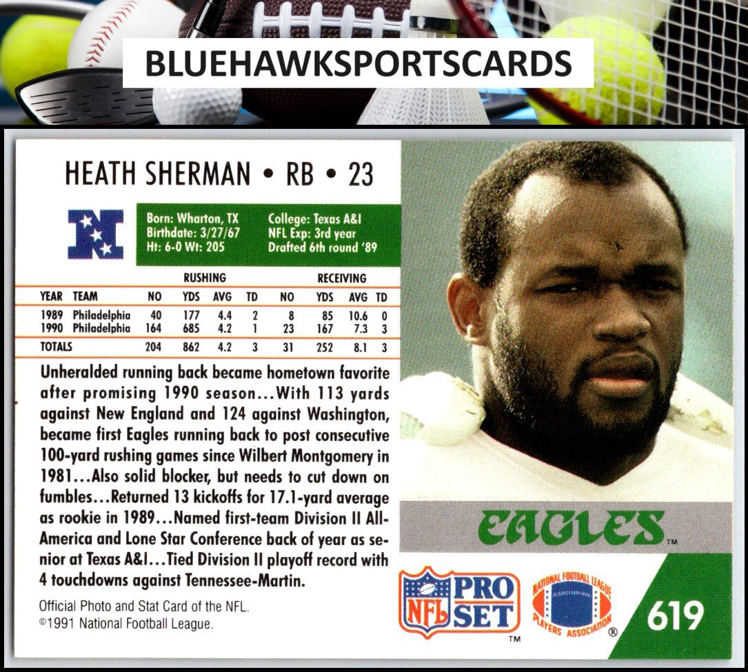 1991 Pro Set #619 Heath Sherman