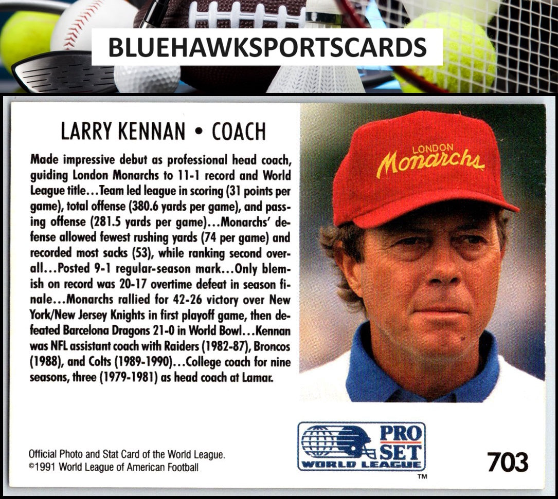 1991 Pro Set #703 Larry Kennan