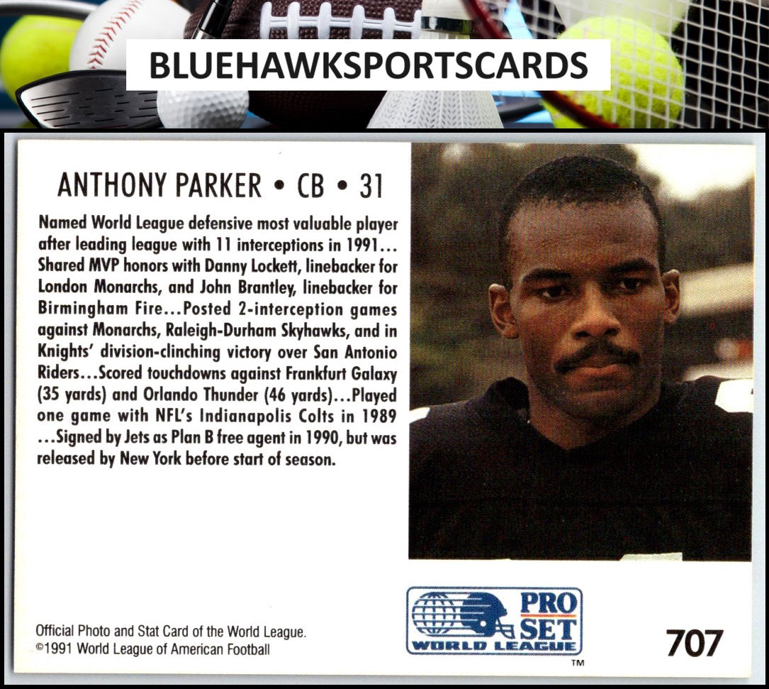 1991 Pro Set #707 Anthony Parker