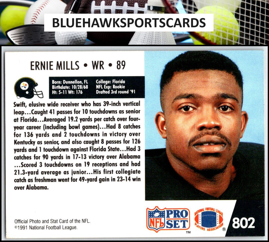 1991 Pro Set #802 Ernie Mills