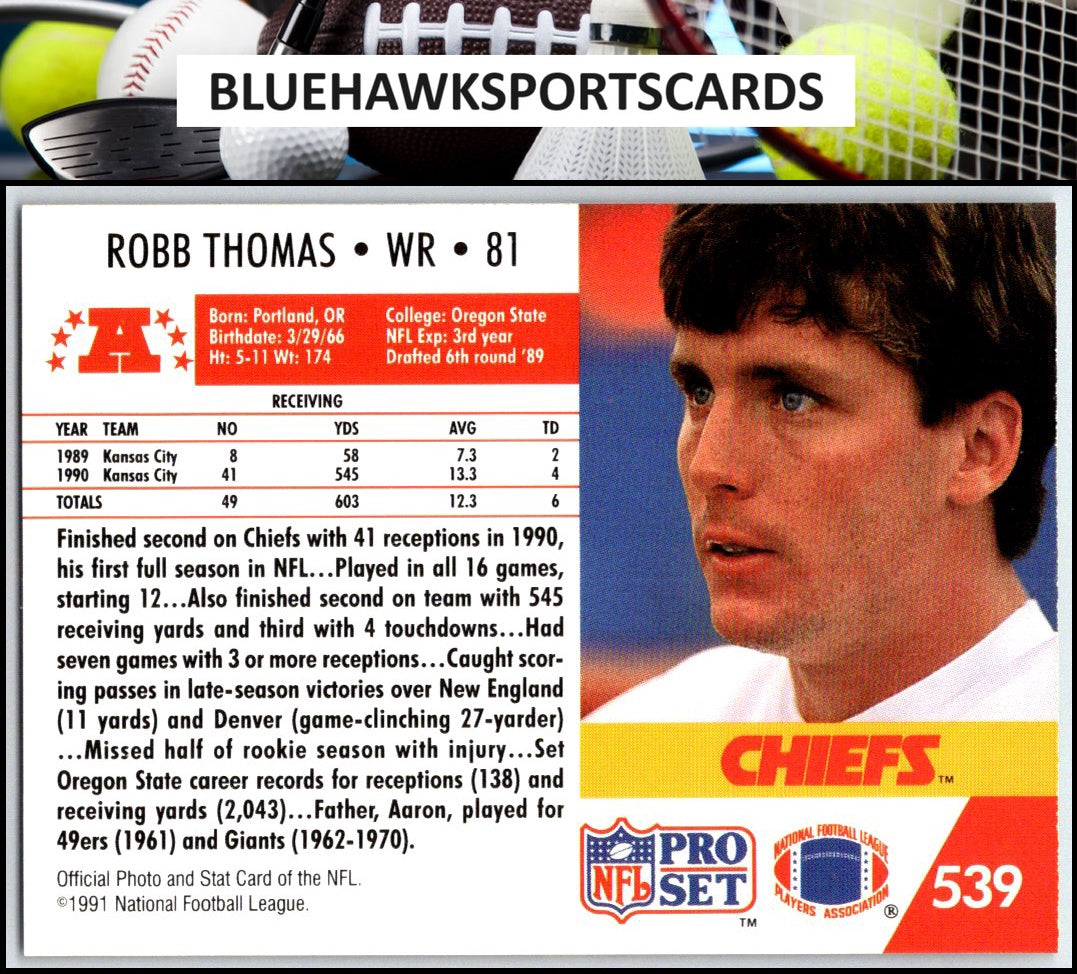 1991 Pro Set #539 Robb Thomas