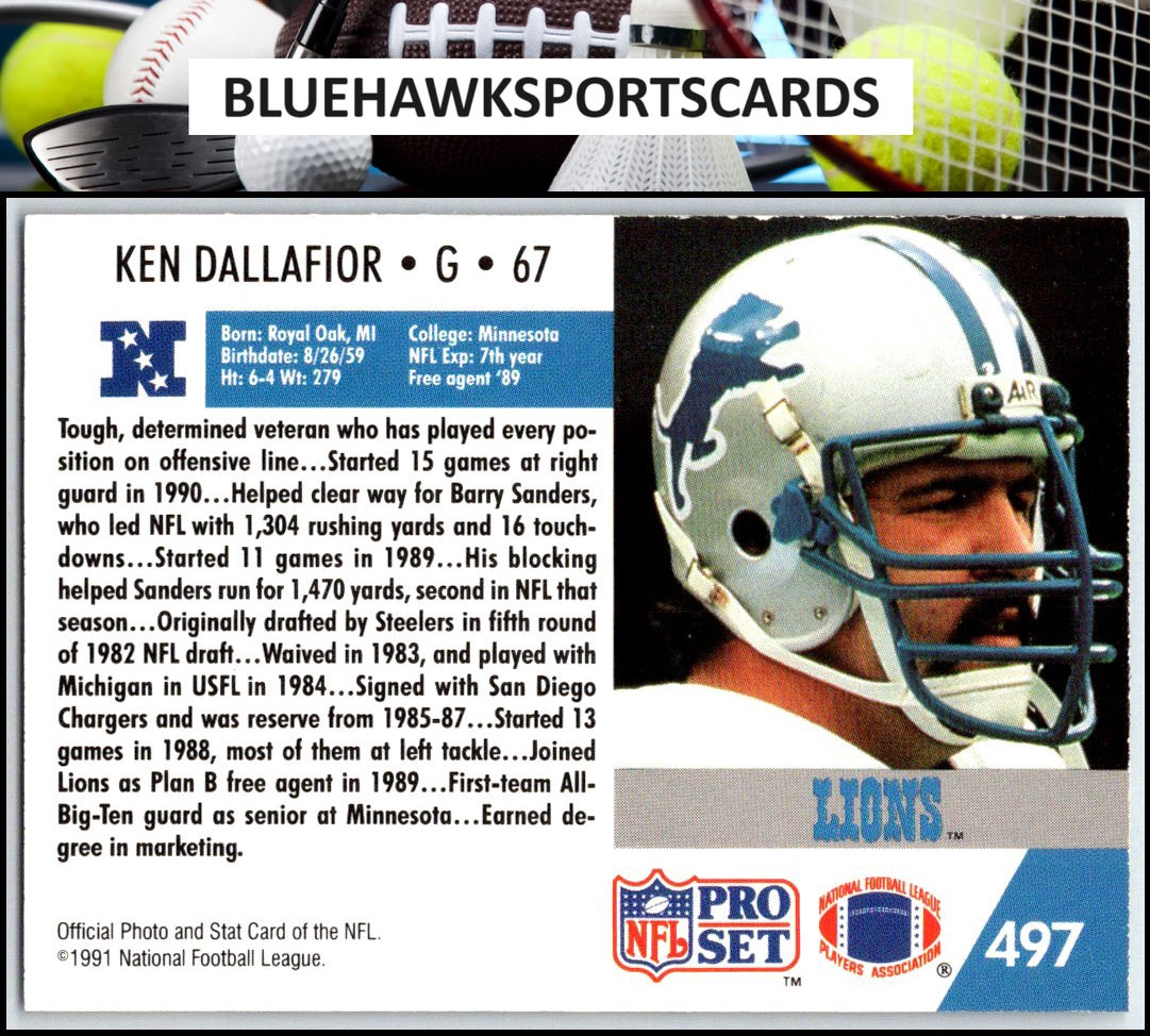 1991 Pro Set #497 Ken Dallafior