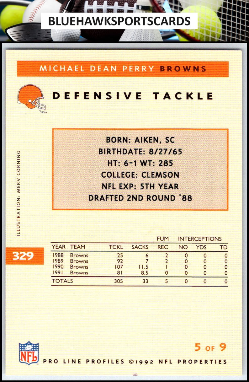 1992 Pro Line Profiles #329 Michael Dean Perry