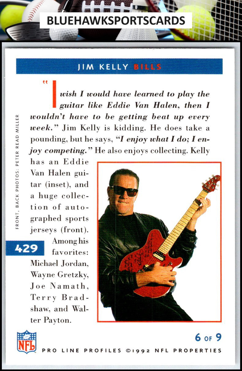 1992 Pro Line Profiles #429 Jim Kelly